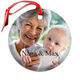 Photo Plus Text Glass Ornament Image 8 of 10